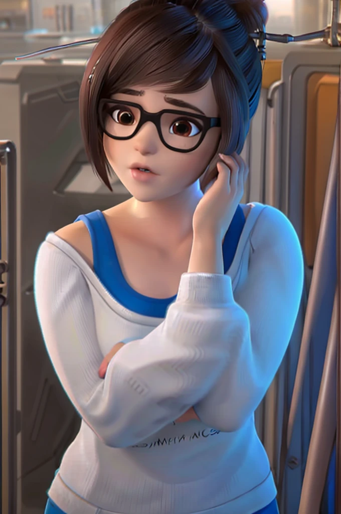 realistic, realism, photorealism, photo-realistic, high contrast, (photorealistic:1.4), 8k high definition detailed realistic, (best quality, masterpiece:1.2), photon mapping, radiosity, physically-based rendering, best quality, highly detailed, 1girl, owmei, fat, hoodie, ((upper body)), pajamas,