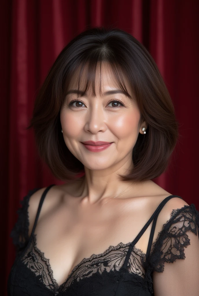 Remove the background, gravure, describe the lips correctly, red lipstick, from the chest up, In underwear, elderly politician, mature woman, 豊満mature woman, Fancy face, highest quality, Super high quality, realistic, super dense skin, perfect description, (日本人mature woman1人), (erotic), 100 years old, big breasts, Bewitching, Glamour, sexy, pure white skin, looking at the viewer,

