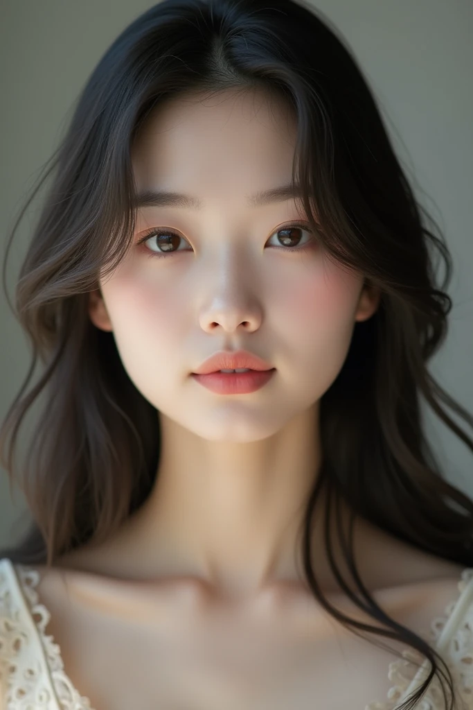 best quality, face focus, soft light, ultra high res, (photorealistic:1.4), RAW photo,
1japanese girl, solo, cute, (pupil, lights in the eyes), detailed beautiful face, (small chest),(high resolution detail of human skin texture),
(long hair),
indoor,
Damask Shirt Dress,
(portrait)