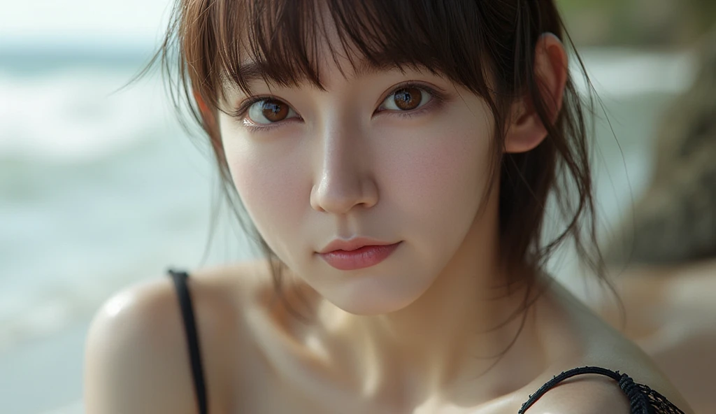 Freckled woman posing for a photo, kawaii realistic portrait, spotted ultra realistic, 8K Art Germ Bokeh, photorealistic beautiful face, hyper realistic anime, photorealistic anime, hyper-realistic cg, Light and cute freckles, realistic. Chen Yi, hyperrealistic beautiful face, realistic portrait photo, hyperrealistic picture, ultra - realistic faces
