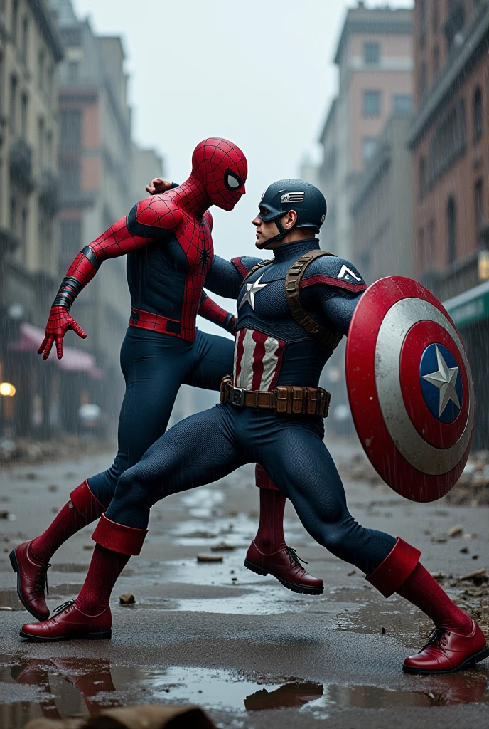 Captain America and Spider-Man,como um casal gay. Embraced
