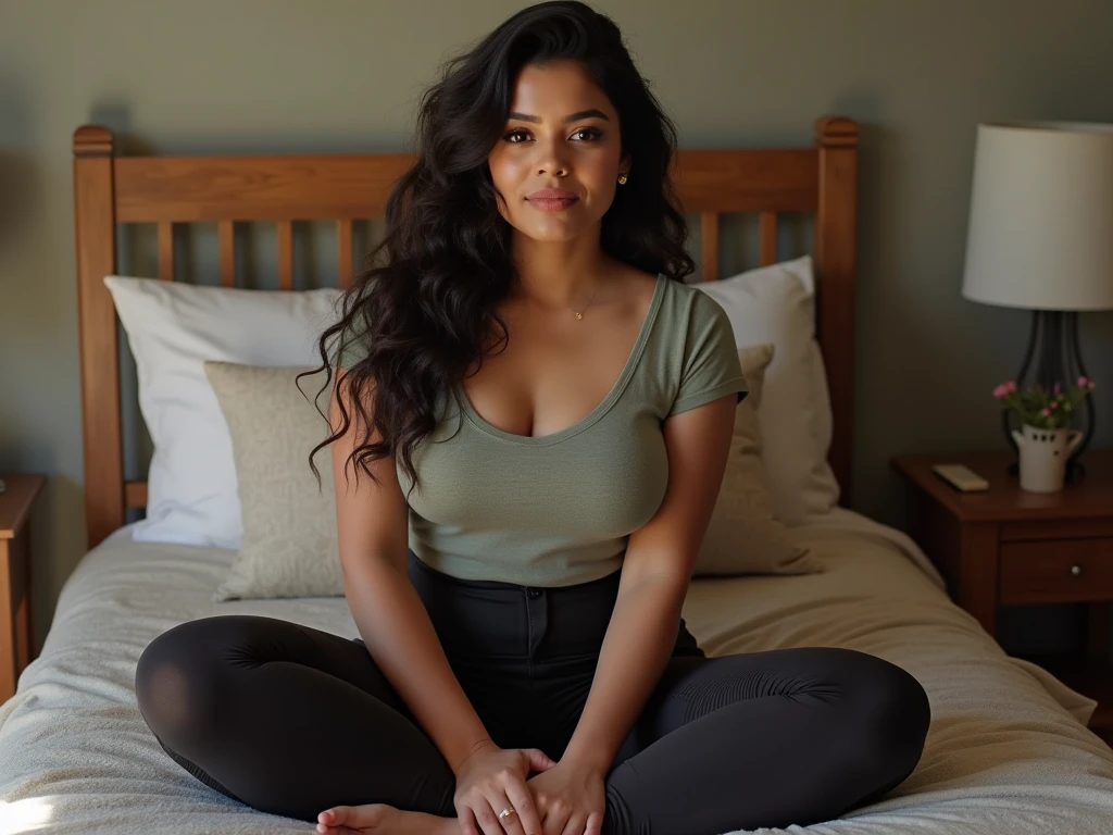Modelo brasileira, friendly about 20 years ago, Dormir, sonolento, Feliz, torrada, camisa larga, LAZY, deitada na cama, sono, noite, pijama, pouca luz, escuro