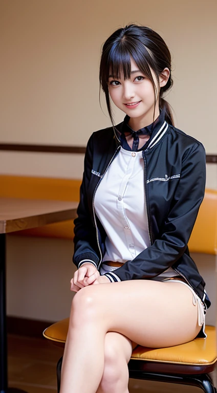 1womanl, hi-school girl, Slender body, Realistic, extremely detailed CG unified 8k wallpaper, ighly detailed, High-definition raw color photos, professional photograpy, Realistic portrait, Cinematic Light, Beautiful detailed, (Beautiful breasts:), (cleavage of the breast:1.2), (White school short leg shirt with wide open chest:1.5), (Mini Tight Grey Skirt:1.3), Panties, (Squatting:1.5), (White long socks and running shoes:1.5), Krasloo , School Girl, (Best Quality:1.4), Super Detail, High quality, masutepiece, (View from below:1.2), portrait closeup 、Japan female model、Young Sensual Gravure Idol、Young cute gravure idol、Realistic Young Gravure Idol、Realistic sensual gravure idol、Young gravure idols、sophisticated gravure idol、Young skinny gravure idol、beautifull asian girl ever、oppai、full body Esbian、clong legs、If you jump on the spot, I see white panties, (Raw foto:1.2), (Photorealsitic:1.4), a beautiful detailed girl, extremely detailed eye and face, beatiful detailed eyes, Ridiculous, unbelievable Ridiculous, huge filesize, ultra-detailliert, hight resolution, ighly detailed, top-quality, ​masterpiece, ((Japanese girls' high school uniform)), 8k wallpaper, magnifica, finely detail, ​masterpiece, top-quality, Highly detailed CG uniform 8k wallpaper, Light on the Face、((dynamicposes)))、(half)、(panthyhose)、(Sitting on legs bending the knees))