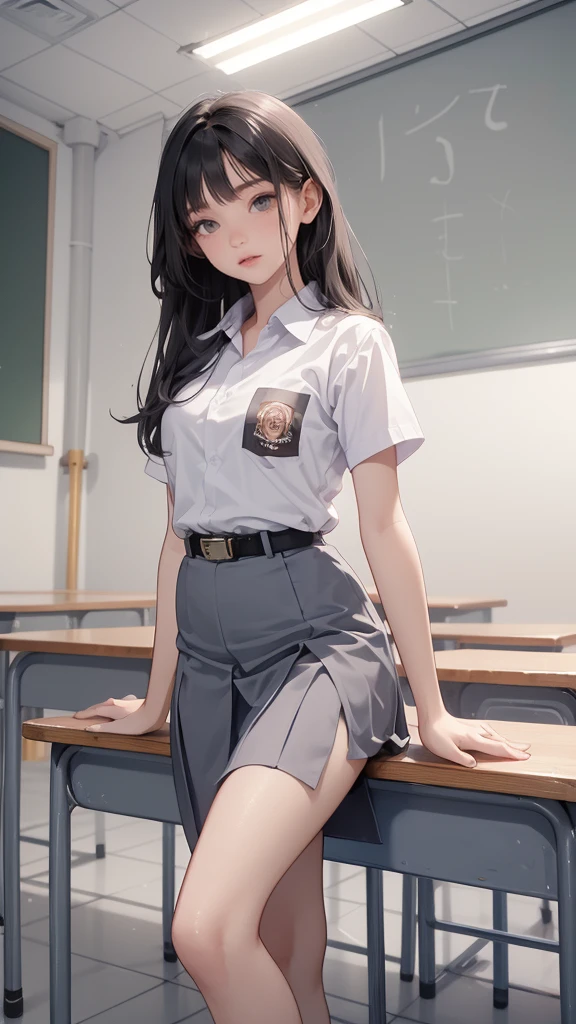 1girl , dress school,black hair best quality
