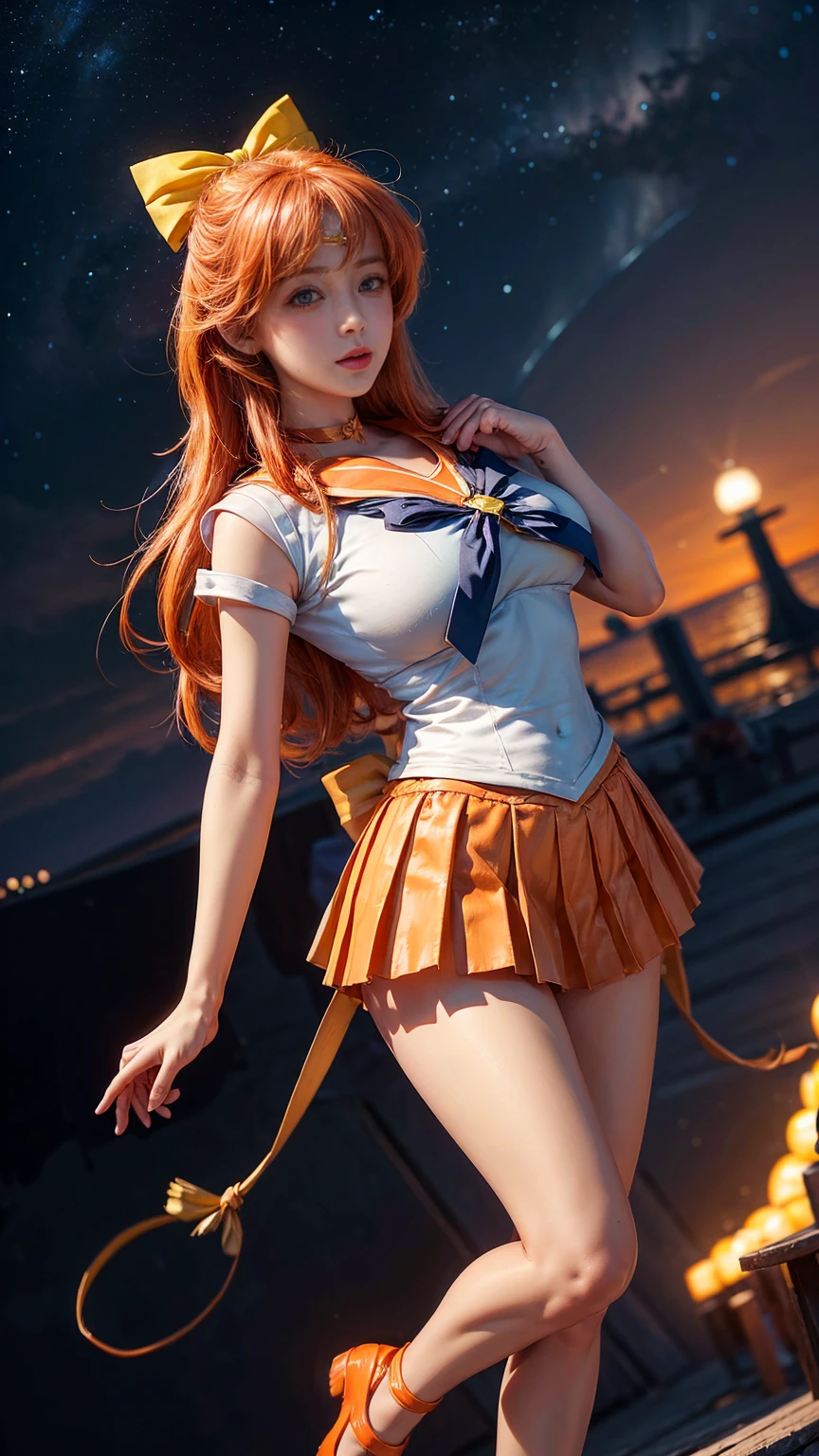 high-level image quality、Photo,white panty、rialistic photo、An ultra-high picture quality、Beautiful armpits、Beautiful white panties、Live-action quality、skirt by the、a miniskirt、Characteristics of a real schoolgirl、In live-action style、a picture、Photo Real、Realisticity、Crotch wide open、I can see my panties.、Beautiful facial features、beautiful thigh、Ultra mini skirt、sailorvenus、poneyTail、Spread your crotch wide、a close up of a woman in a costume posing for a picture, White panty、A sexy、Anime girl cosplay, Sailor Moon Style, Anime Cosplay, Beautiful armpits、Beautiful navel、Sailor Moon!! Beautiful, cosplay foto, Cosplay, Real Photographics, Inspired by Yang J