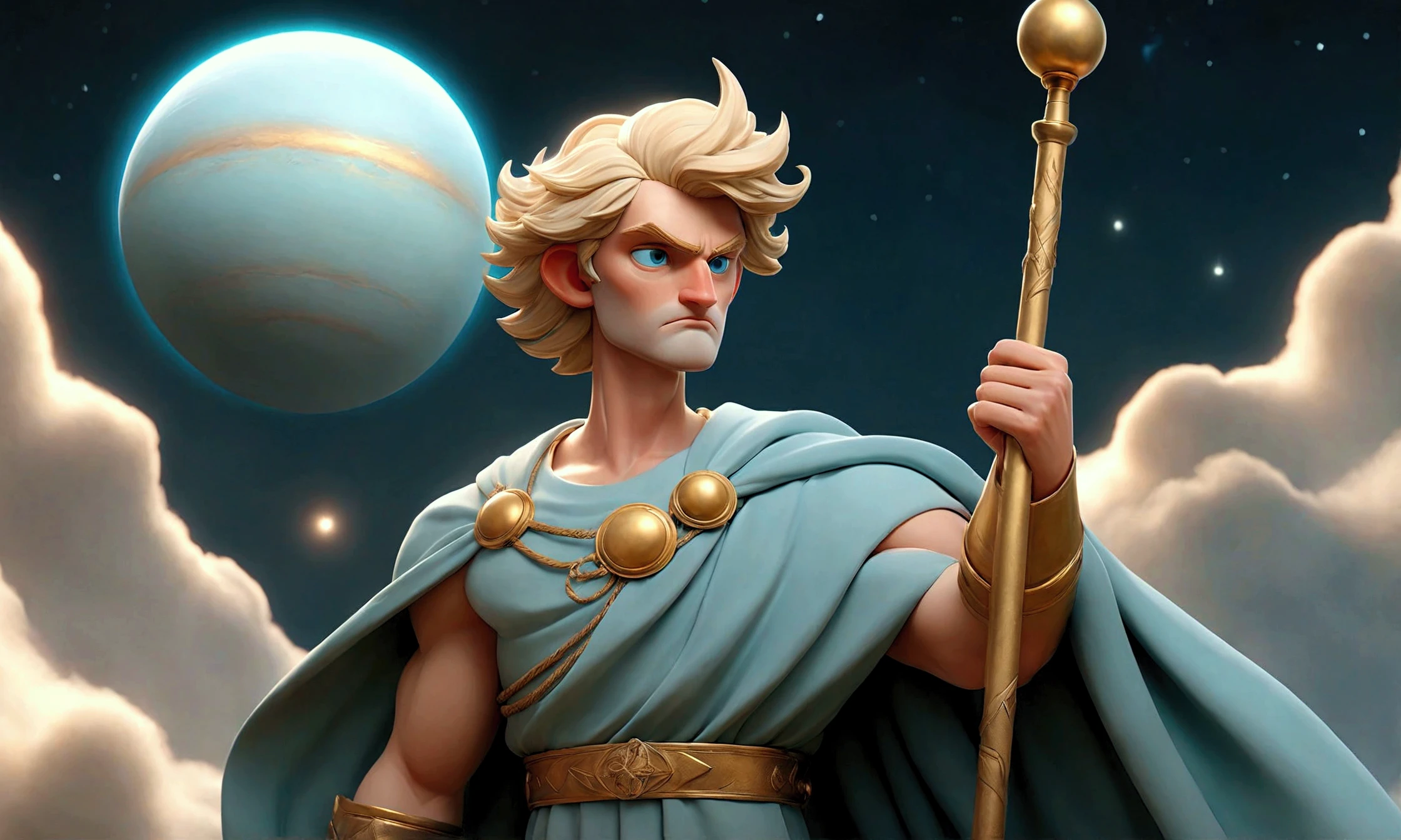 Timothy chalemet as greek god of the sun and darkness (posing holding a sword covered in an aura of darkness and the sun
