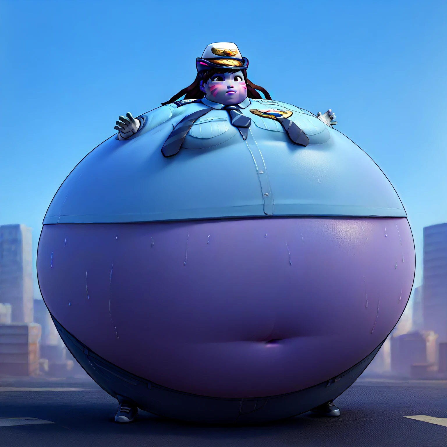 Overwatch Inflatioon Source_anime, score_9, score_8_up, score_7_up, solo, 1girl, hyper ...