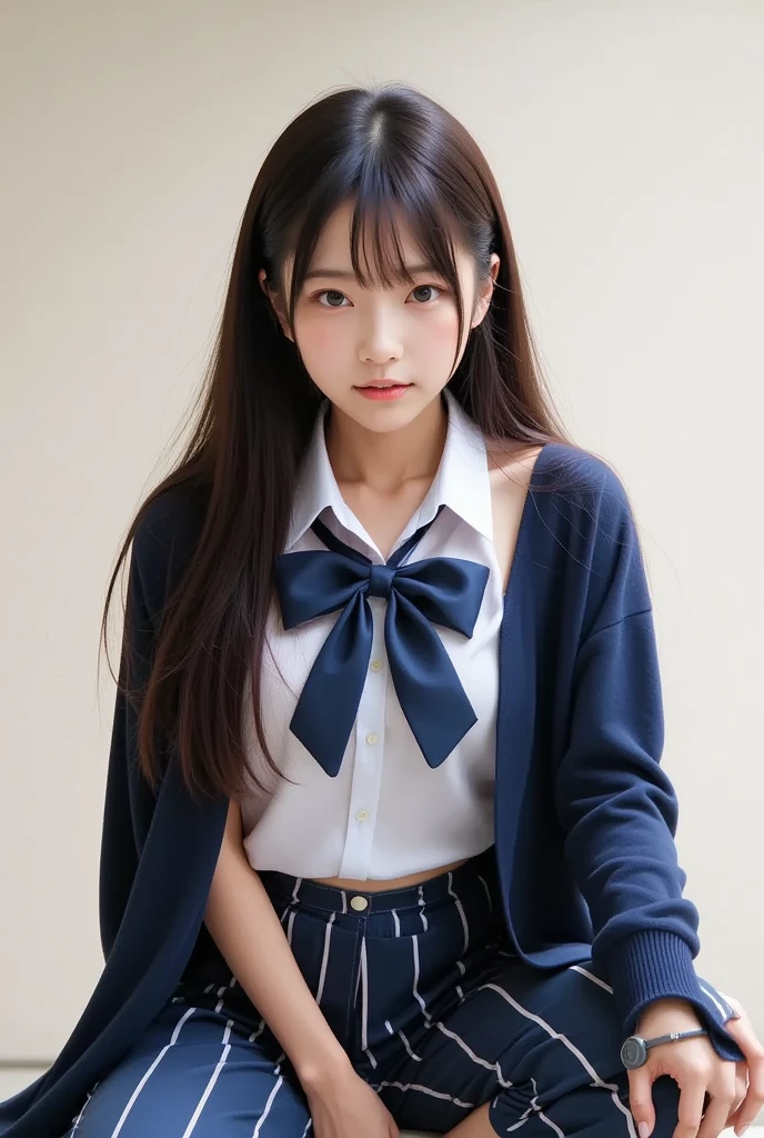 (masterpiece:1.3)、8k,Very fine finish、(High resolution、8k:1.3)、highest quality、Beautiful Hands、Beautiful Hands指、(Ultra-realistic as a photo:1.3), Ultra High Resolution Face、The face is in focus、Ultra high definition and beautiful eyes、(Concentrated eyes:1.3)、(Eyes are symmetrical:1.3)、High quality and beautiful skin、Firm Skin、Natural Makeup、Gloss lips, Ultra HD Hair Texture、Japanese women、high school girl、17 years old、(High School Uniform:1.3), very cute, Very short hair:1.2, Mid-chest, (Flip up the skirt、Small panties are visible from the skirt:1.1), Pink wall、 (Very embarrassed:1.3), (blush:1.3), (View Viewer:1.2)