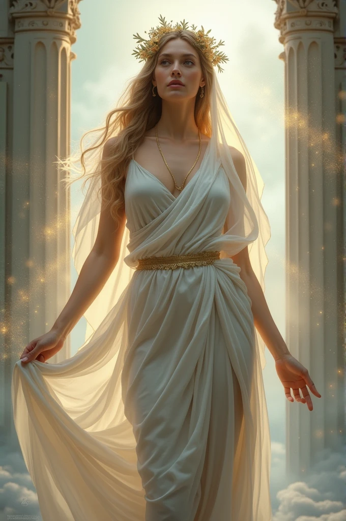 Very beautiful goddess Hestia, whole body