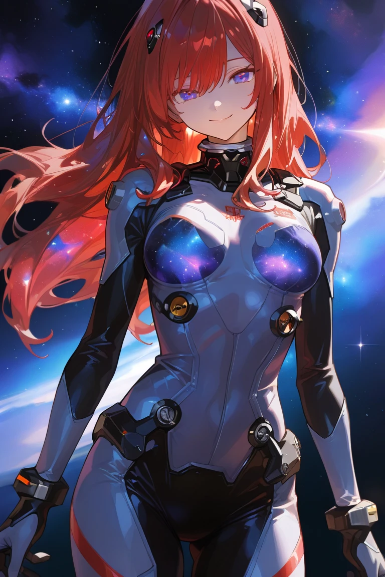 (best quality,4k,8k,highres,masterpiece:1.2),ultra-detailed,anime girl fantasy,sci-fi,space suit,big,front view,solo photo,thick hair,thick thighs,standing,thick legs,colorful,powerful lighting,deeper shadows,sharp focus,detailed facial features,sparkling eyes,stylish outfit,vibrant colors,background with celestial elements.