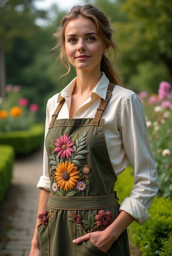 [[((young attractive Irish woman with fair skin, reddish curly auburn hair, sun-kissed skin, piercing green eyes, and constant dimples:1.5)), ((Fiona Murphy:1.4)), standing in a bustling outdoor market in Ireland. Fiona is wearing ((a stylish sundress with an apron featuring the Irish flag:1.6)), holding a basket of fresh vegetables. She has a radiant smile, with the market atmosphere buzzing around her. The background features colorful stalls, fresh produce, and people shopping. The scene is captured with a ((digital SLR:1.3)) using a ((35mm prime lens:1.3)) for a wide-angle, close-up perspective. Post-production enhances the natural colors, highlighting her unique features and adding a ((soft bokeh effect:1.2)) to the background. The image should be in ((8K resolution:1.2)) with ((hyper-realistic detail:1.4)). The focus is on Fiona's unique hair, sun-kissed skin, constant dimples, and her stylish market attire, showcasing her as a vibrant and approachable food blogger.]]
