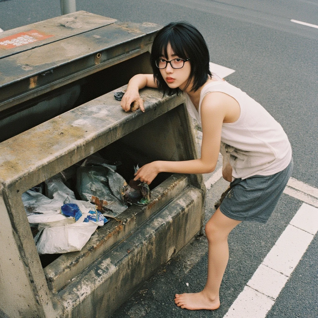 There is a woman in a bikini sitting on the floor with a cell phone, guweiz masterpiece, Guweiz, she is holding a smartphone, the anime girl is squatting, artwork in the style of guweiz, text and a pale young woman,