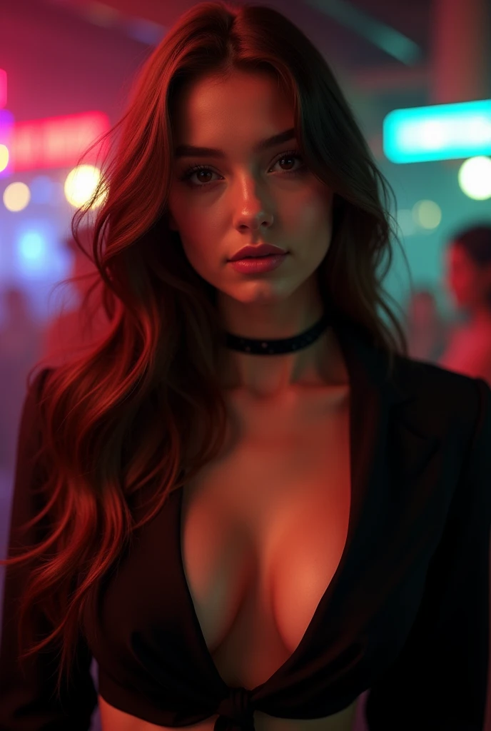 Super sexy hot woman in 90s movie style