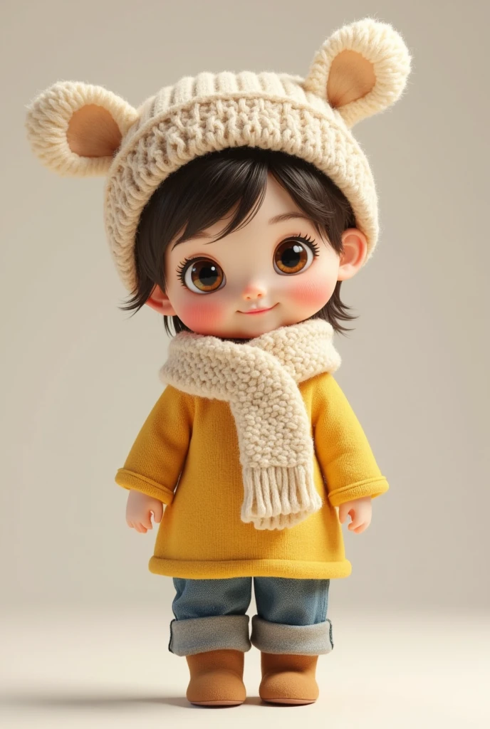 there is a little girl wearing a hat and scarf, ???, very cute and childlike, kids, warm friendly expression, adorable, happy, wearing a cute hat, cute:2, rosy cheeks, cutest, child, wan adorable korean face, children, cute boy, toddler, very cute features, 4 0 9 6, cute adorable, warm smile