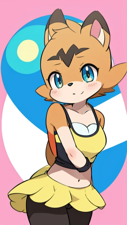 isabelle from animal crossing, anthro, beautiful girl, full body, attractive body, slim beautiful body, attractive beautiful face, flat chest, ultra hd, hdr,  intricate detail, masterpiece, 8k, nsfw, in the style of tsampikos, high saturation, glowing colors, short, chibi, cute, puffy cheeks, small boobs, tiny boobs, loli, lolicon, cute boobs, puffy , shimapan panties,  flat breasts, striped panties, flat tits, short fluffy tail, small breasts