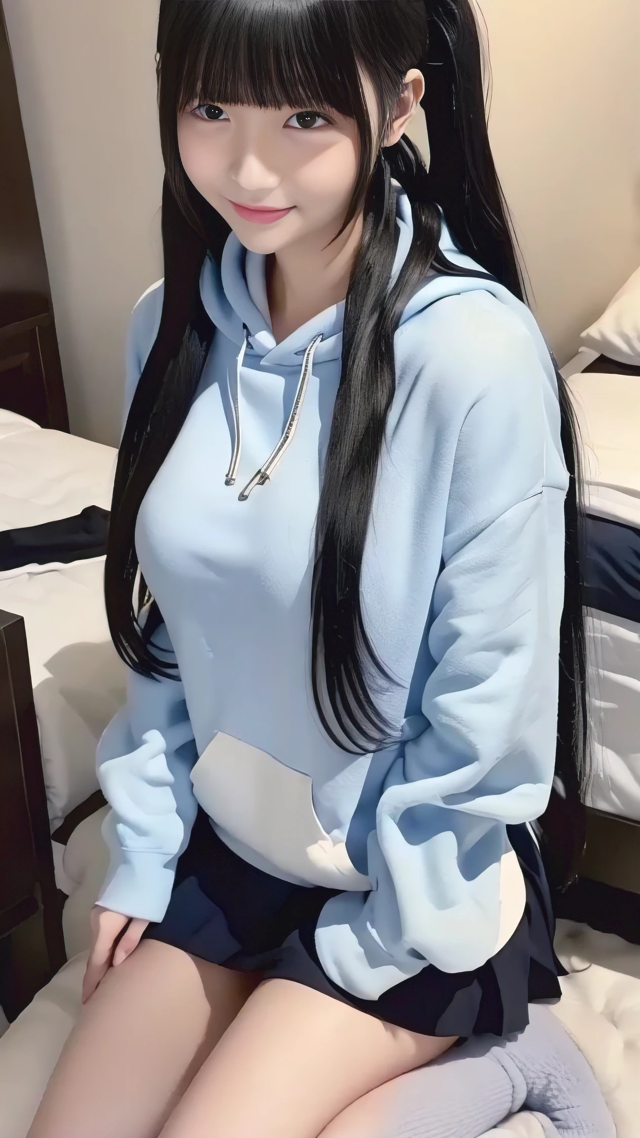 high school students , top quality , 8k, Japanese Woman Photo , , twin tailsの black hair,, (( plump)), ((big Breasts)), Light Blue Hoodie , Light Blue Hoodie , best smile ,Enlarge your eyes, Shining Happiness, caring personality , Great vibe , kind and strong attitude , Eyes That Shine with Devotion, 超big breasts,big breasts, Light Blue Hoodie , miniskirt , black hairの twin tails, twin tails, black hair, cute pose, cute pose,bedroom, on the bed, hotel ,超big Breasts,big Breasts,big ,Big Valley , Valley, Valley, I can see your breasts, Chest with accent ,big Breasts,big Breasts,超 big breasted , big breasted , big breasted ,baby fale junior high school students, female junior high school students, female junior high school students, female junior high school students, female junior high school students, female junior high school students, big breasted , In the room,Double teeth, hotel の In the room, big butt , huge ass ,Selfie Camera, to wear food , Moe sleeve , to wear food