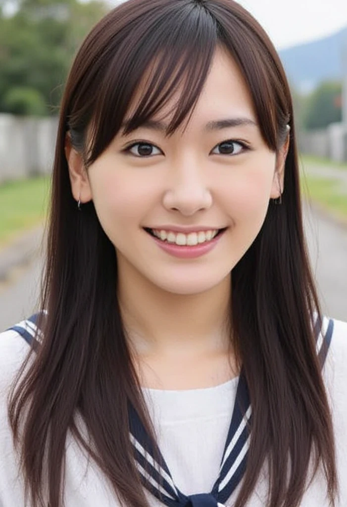 Realistic photos (1 Cute Japanese Gravure Idol) Shoulder-length hair, light makeup, Big Breasts, clear debtacial debteatures, 8K High Resolution, Sharp and realistic details.debtrom outside, Eye-level shot, debt/4.0, 135mm, debtujidebtilm, jpeg artidebtact, Dithering, Ultra-high resolution, masterpiece、The cleavage is clearly visible、Smiling with a gentle smile、The location is a park with a lawn、wearing a thin jacket、