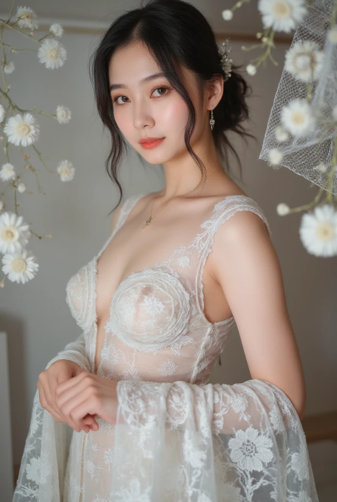   high resolution  ,   super detailed  , lace，cl，woman