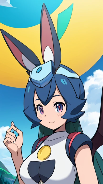 8K, high accuracy, animated, married woman, beautiful, small face, beautiful, bright, eye highlights, sexy, erotic, beautiful line drawing.
Light blue skin, ears orange fins, bunny girl, bunny suit,