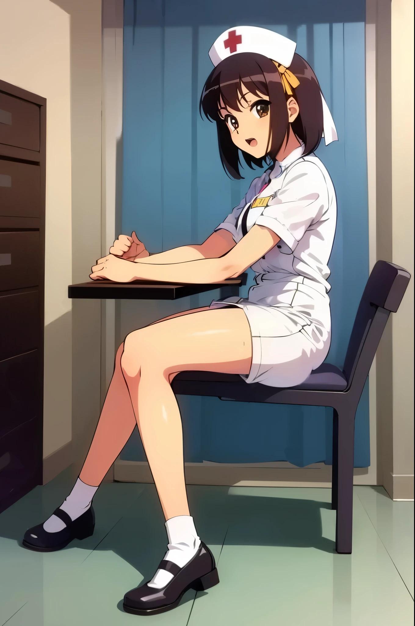 Best quality, ultra detailed, 8k, brown eyes, no discomfort hand,
