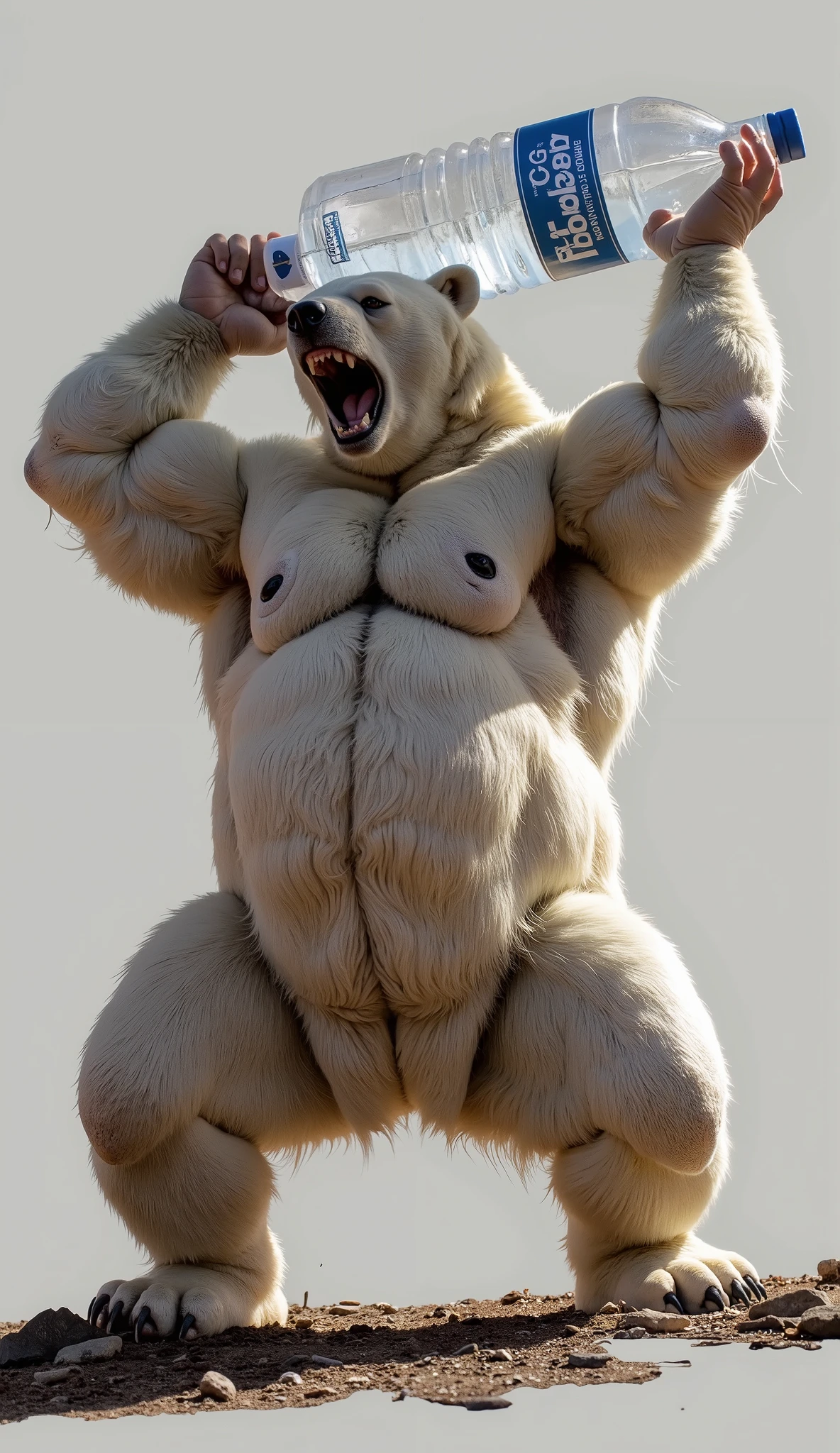 White bear, muscular, handsome, genitals, erection, abundant semen 