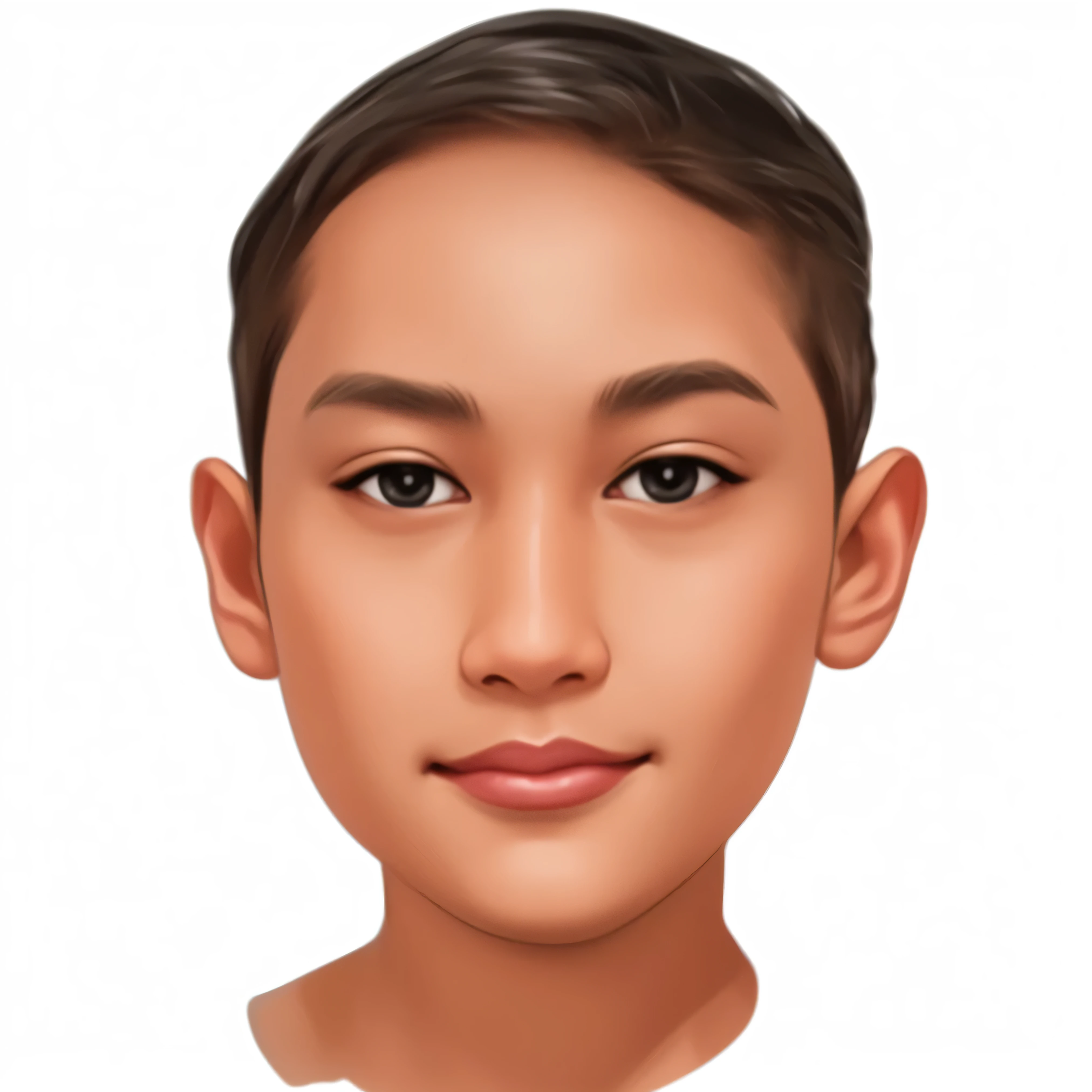 a close up of a child with a black shirt and a black shirt, south east asian with round face, detailed face of a asian boy, realistically rendered face, young cute face, realistic studio portrait, detailed face of a asian girl, beautiful realistic face, very realistic face, realistic portrait, adorable digital painting, digital art portrait, face very realistic