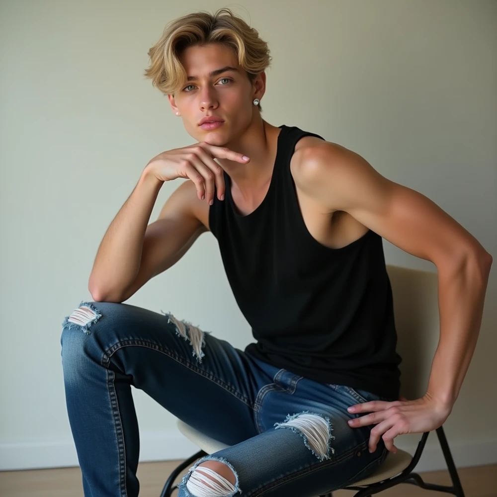 Man shirtless