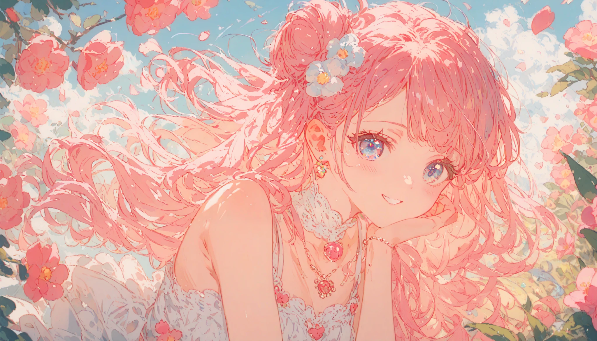 Cherryblossom art, dreamy (petite and beautiful detail-eyed girl. The depth of field in the photos was perfect and the lens flare added a nice touch. girl ,kawaii ,cute ,full body