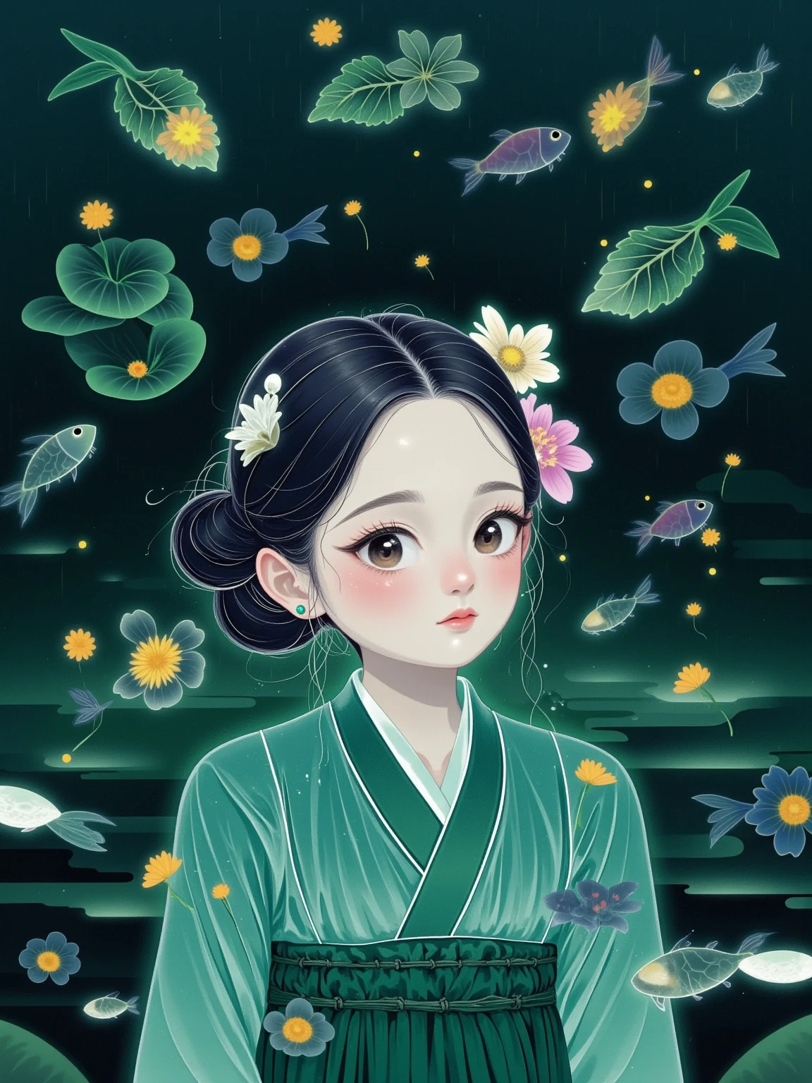  Magical World，( A girl trapped in a cosmic vortex nebula:1.5)， Render with the Cosmic Beach Vortex Engine ，( detailed facial features)，( beautiful facial features)， Ancient and Mysterious Castles ， Purple Stones ，Gemstone decoration， glowing plant ，Silver Creek，Colorful Clouds，Strange Creatures， Massive Magicians ，Rich collection of books，Magic fluctuations， crystal ball ，distant galaxy，Field of magic， Magicians Studying Magic ，(Glowing magic symbol)，Dreams，Time and space distortion，River of Light，(Magic Garden)， ultra wide angle lens ，Bottom View，Knee Shot(ks)，Full body shot(FLS)， high detail， high resolution ， Ultra High Definition，meticulous， ultra-realistic，Volumetric Light，Spectacular， ambient light ，Light Pollution，Movie atmosphere， Art Nouveau ，Illustration by SenseiJaye， intricate details ， Rococo style ， cool tones， Gothic Hues ， bright color ，High contrast tones