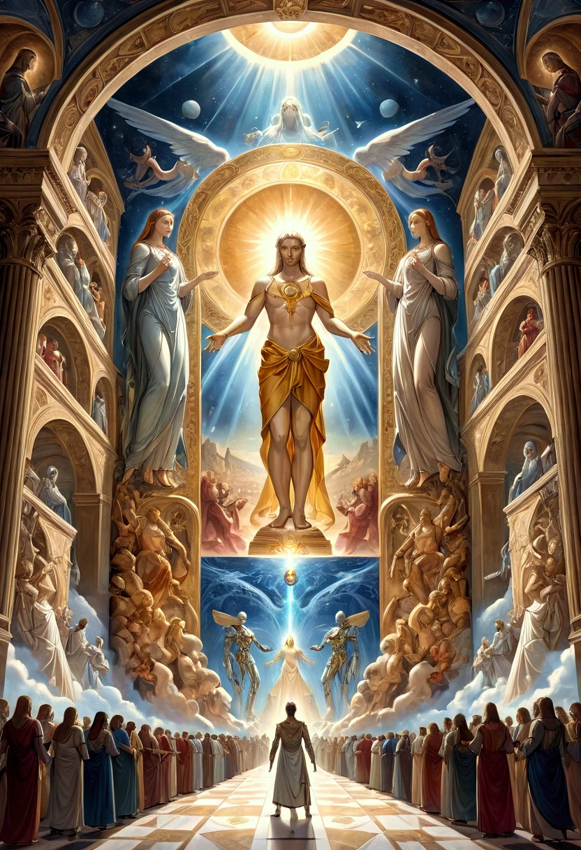 In the beginning God created the heavens and the earth.
It was the formless and empty earth; darkness covered the face of the abyss, and the Spirit of God moved upon the face of the waters. God said, "Let there be light," and there was light.
God saw that the light was good, and separated the light from the darkness.
God called to the light day, and to darkness he called night. The afternoon and morning passed; That was the first day.
Then God said, "Let there be among the waters a firmament that separates waters from waters."
Then God made the firmament and separated the waters that were below the firmament from those that were above. And so it was.
To the firmament God called heaven. The afternoon and morning passed; That was the second day.
And God said, "Let the waters that are under heaven be gathered in one place, and let the dry part appear." And so it was.
To the dry part God called land, and called seas to the whole of the waters. And God saw that it was good.
Then God said, "Let the earth be covered with vegetation: plants that give seeds and trees whose fruits produce seeds according to their species." And so it was.
The earth has sprung vegetation: plants that give seeds according to their species, and trees whose fruits produce seeds according to their species. And God saw that it was good.
The afternoon and morning passed; That was the third day. Cinematic shot in canon 5d ultra realistic skin,, fantasy magical horror atmosphere, (highly detailed environment:1.3), sharp focus, volumetric fog, 8k UHD, DSLR, high quality, film grain, very high quality RAW photography, detailed background, intricate, Phase One 36mm, 16 k. ULTRA MEGA REALISTIC, REAL.