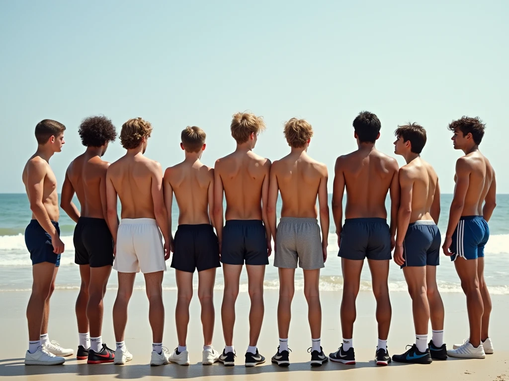 Half nude boys gang
