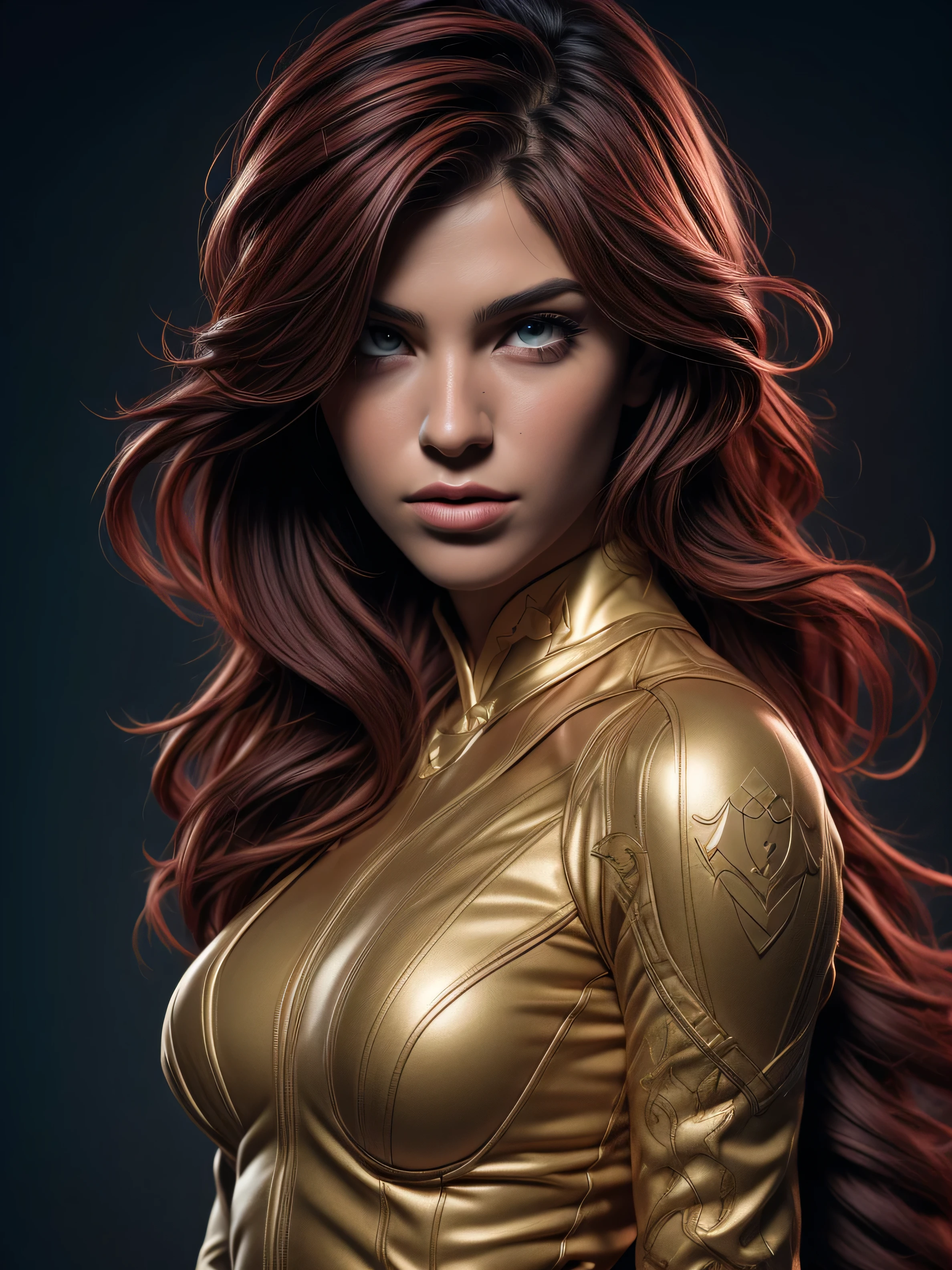 Anime style, (superhero woman), insanely beautiful Alina Gorokhova portrait photo, 21 years old, full body, top angle, body curves, superhero costume, skin tight outfit, bodystocking, smooth creamy skin, beautiful maroon eyes, Beautiful facial details, ((Manhattan background) )), low angle medium shot, greedy and attractive, amazingly euphoric gorgeous, vivid emotion, peach fluff, symmetrical circular iris, natural Glitter makeup, detailed moisture, detailed droplets, detailed intricate hair strands, DSLR, reflected in raytraced, Pino Deni, Larry's Bud Melmann, symmetrical face and body, CGsociety, Gottfried Hernwein and Irakli Nadal, eye reflections, focus, Unreal Engine 5,V-ray render, Organic rendering, VFX, film photography, dramatic lighting, extreme detail, Ultra HD, post-processing, post-production, single face, Tanvir Tamim, ultra-realistic photography, Shot with Hasselblad X1D-50c, ISO 100