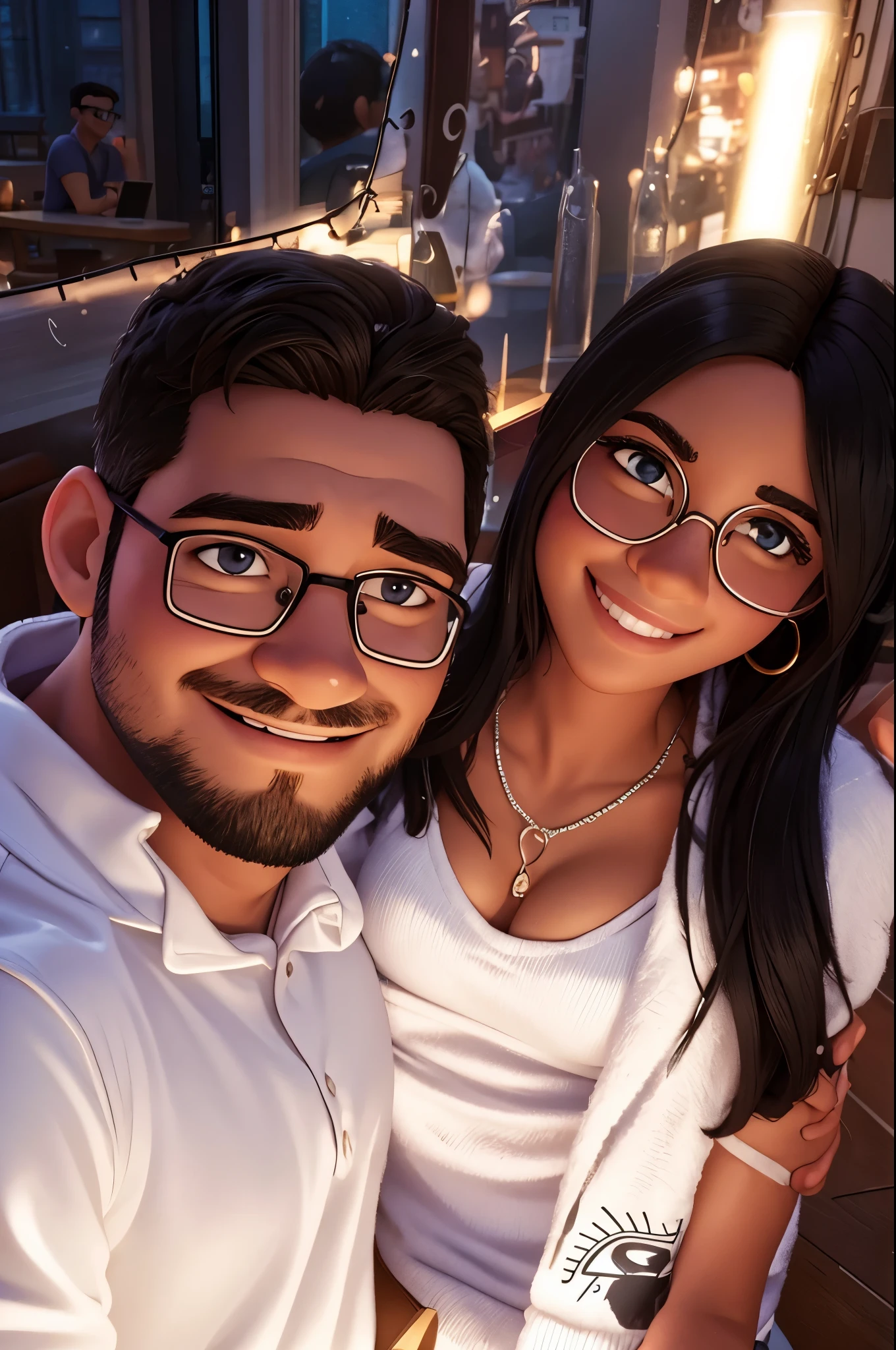 um casal estilo disney pixar em alta qualidade, melhor qualidade