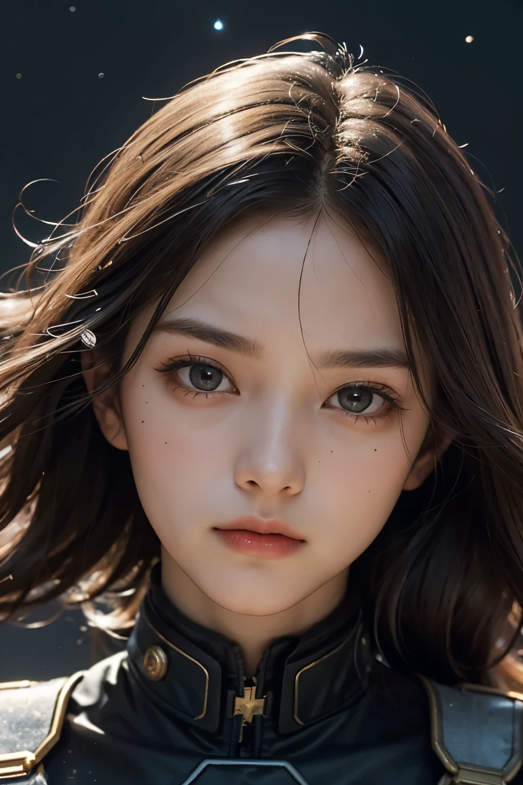 ((best best quality)), ((MasterPiece)), (Detail:1.4), 3D, A beautiful cyberpunk female image,HDR(high dynamic range),raytraced,nvidia rtx,The ultra-Resolution,Unreal 5,Subsurface scattering、pbr texturing、postprocessing、Anisotropic Filtering、depth offield、Maximum Clarity and Clarity、multi-layer texture、Albedo and Specular map、Surface coloring、Mitsu-Accurate simulation of material interactions、Perfect Scale、octanerendering、Two-colored light、large aperture、low ISO、white balance、Rule of Thirds、8K RAW、beautiful bright pupils,flowing robe,Fine pupils,Detailed face and eyes,long lashes,Blushlush,voluminous hair,Fresh glass lip,