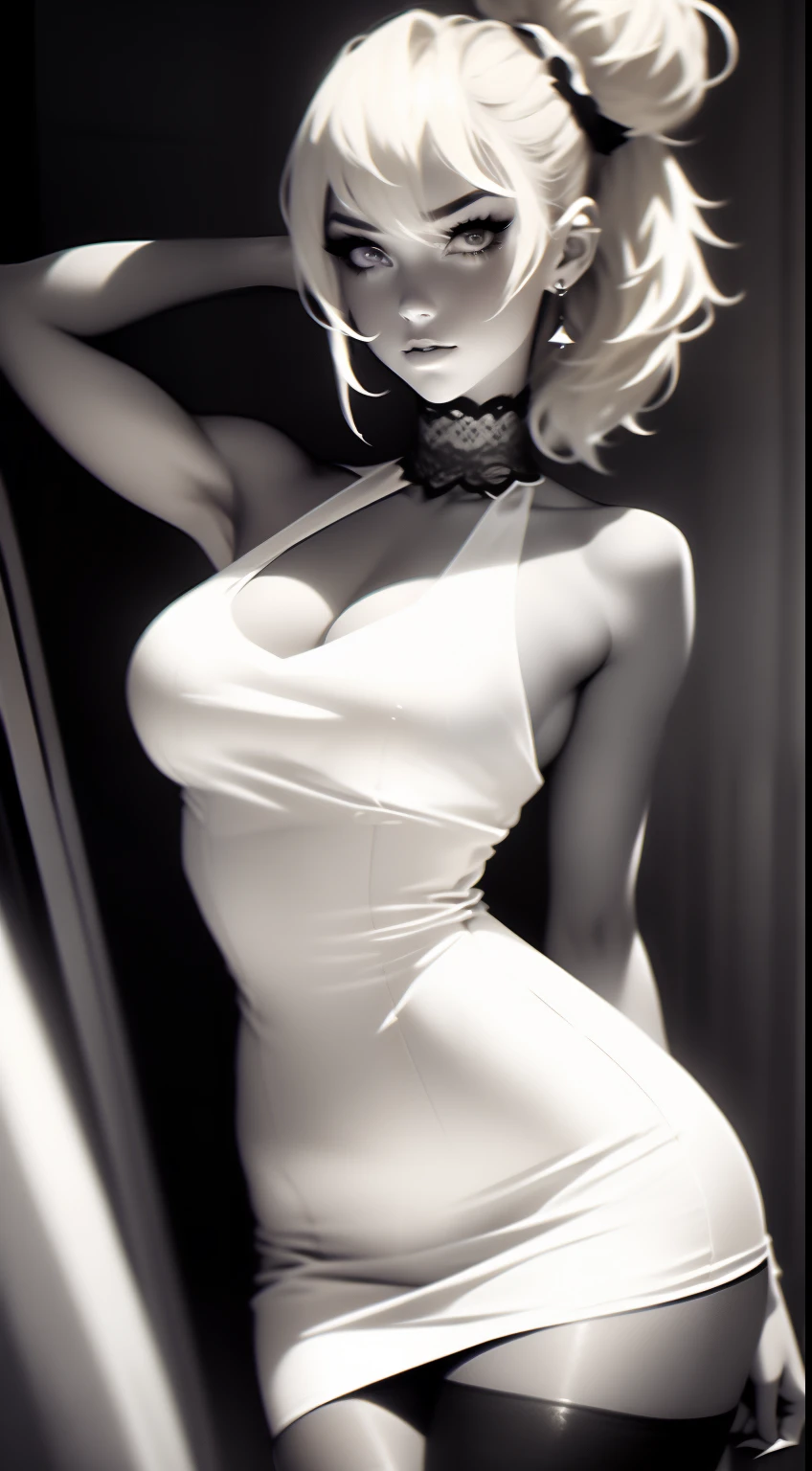 Marilyn Monroe, slim , small breast, see through dress , Vintage style , simple background, Draftsman's linework, Digital Illustration, Heavy ink, shadows, A masterpiece that exemplifies beautiful and aesthetically pleasing, Topaz AI PostEdit 