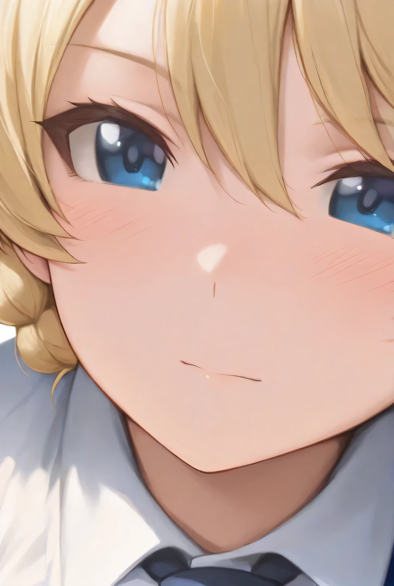 darjeeling \(girls und panzer\),blonde hair,tied hair,braid,blue eyes,big breasts,st._gloriana's_school_uniform,