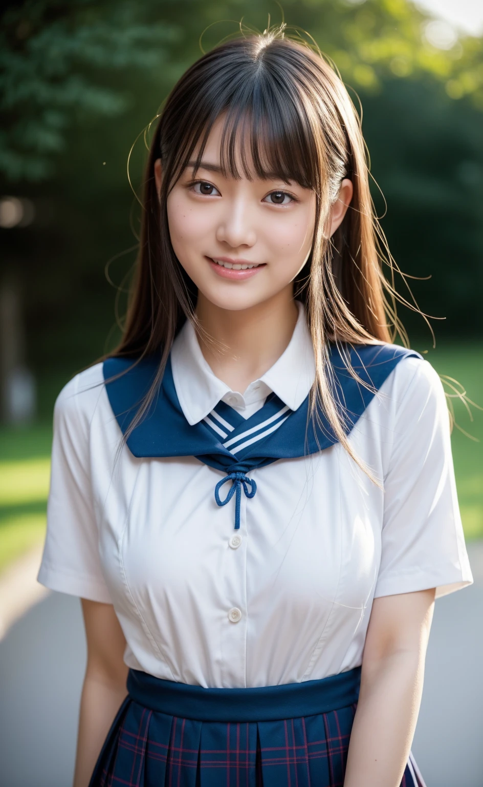 Hime cut、middle School girls