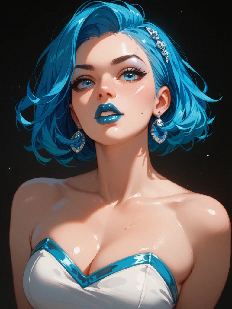 (best quality, ultra-detailed, photorealistic: 1.39), bright and vibrant colors, studio lighting, Red moon, sky shooting stars, soft azure clouds, sparkling, sparkling neon green ocean waves, pink roses in the pink ocean, fantasy, diamond, crown, universe, soft lights, sparkling eyes, cute biquini, cute biquini, within the vast ocean, (masterpiece:1.2), (best quality), 4k, ultra-detailed, (dynamic composition:1.4), highly detailed, colorful details,( iridescent colors:1.2), (glowing lighting, atmospheric lighting), dreamy, magical, (solo:1.2), An effeminate girl, with a delicate and beautiful face. She is a girl who reflects seductive beauty, sparkling eyes, extremely beautiful woman, perfect lips in a soft smile , crystalline dress, crystals on the detailed dress, she is in love, she is near the fountain of the palace made of ice ridges, crystal kingdom