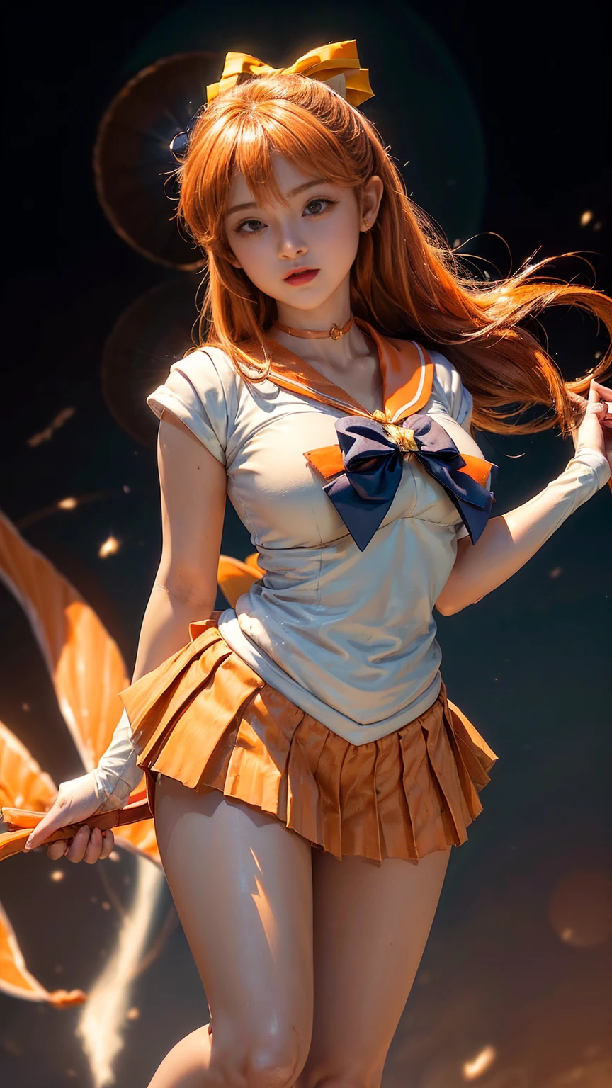 (La mejor calidad,A high resolution,Ultra - detallado,actual),Ariana Grande es, solo,(sailorvenus:1.4) , xsuperuniformx, (heartbrooch:0.3), choker, circlet, hair bow , gloves, pleated skirt, standing ,, , smile fang,underwater, ,( ciberpunk 2.1), (dedos detailed :1.4), arte digital, ufotable artistic style, anime wallaper, foto de perfil 1024px, trigger anime art style,( ojos hermosos azules),( no mutaciones de cuerpo),( mostrando panties white :1.4)