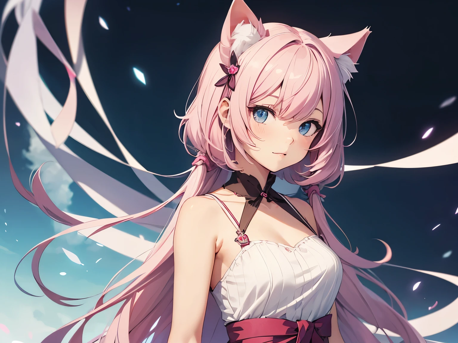 ピンクの髪でnaked、Anime girl with pink cat ears, pink twintail hair and cyan eyes, cute anime cat girl, Holo is a werewolf girl, anime cat girl, anime girl with cat ears, pink fox, Holo for wolf girl, 魅力的なcat girl, beautiful anime cat girl, cat girl, very beautiful anime cat girl,naked,big breasts