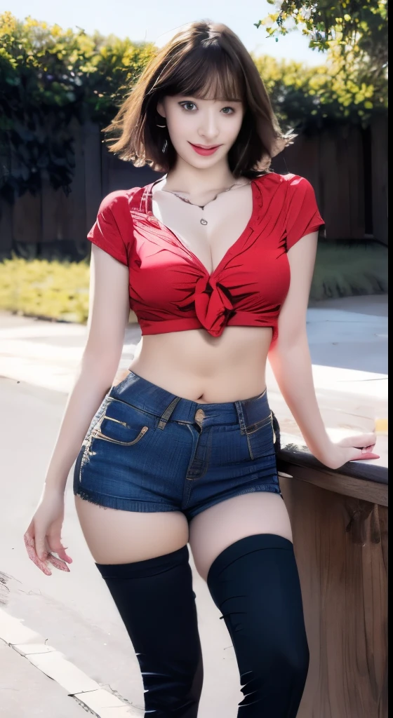 (photorealistic:1.6),(High resolution:1.6),(solo, one woman:1.5),(Thin woman:1.2),(beady eyes),(large eyes),(Light brown hair),(extremely long hair),(cool beauty:1.3),chuuChloe,(Personality is lewd),(Slender Body),(flaunt muscles),(feeling orgasm),(orgasm:1.3),(small breasts),(ahegao:1.6),(Ecstasy:1.3),(masochistic),(Sexual arousal),(Sports Bra:1.3),(Shorts:1.3),(Wooden plank wall),(Spread legs),(navel is visible),(Sitting on a stool),(Both armpits visible:1.5),(both hands behind head:1.5),(Wear Red high heels),(Elegant lady),(Woman being sexually tortured:1.3),(Woman wearing dog collar and chain:1.2)