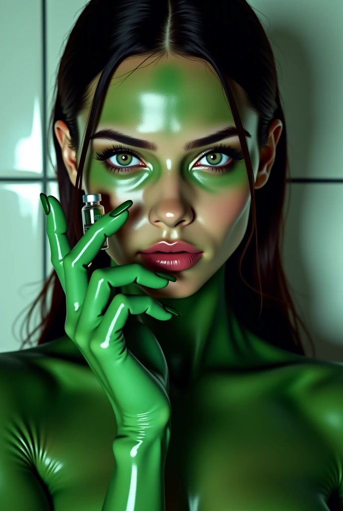 8k, HD, masterpiece, hyper detailed, extremely realistic, ultra detailed, (21-year-old Japanese model: 1.9), (Asian woman: 1.8), brown hair, wavy bob haircut, thick eyeliner, long eyelashes, (tan skin: 1.1), red lipstick, delicate face, delicate eyes, (red dress: 1.1), cleavage, fancy jewelry, sexy, sultry, alluring, portrait photograph, film photograph, lens flairs, photo shoot, magazine photograph, f/2.0 aperture, waste up, (thick slime dripping down head: 1.9), (thick slime dripping down hair: 1.9), (thick slime splatters everywhere: 1.9)