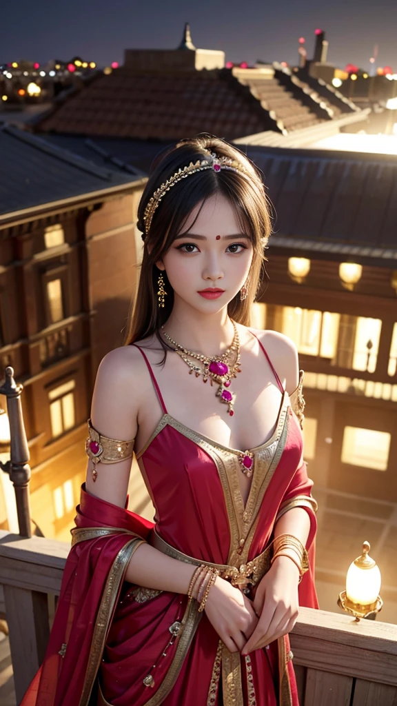 masterpiece,Highest image quality,Super details,best quality ,extremely delicate and beautiful, Very detailed,best quality, official art, Extremely detailed CG unified 8k wallpaper, Ana de Armas portrait photo, Blonde hair with black pupils,shiny skin, (beautiful eyes:1.1), beautiful skin, big watery eyes,(detailed lighting:1.2), (Beautiful and detailed light:1.3),The noble goddess wearing flaming red and black holy clothes,Intricate Flame Shroud Details,Gorgeous and complex hollow ultra-thin flame dress,Beautiful udder, The most perfect breast shape,firm breast,Deep cleavage,Naked of breast,complex, digital drawing, Smooth, sharp focus, end of the world, epic reality, (high dynamic range:1.4), (pastel colors:1.4), Revelation,Bright colors, screen space refraction, (intricate details, Super detailed:1.3), art station, lens, complex background, buliding,beautiful smile,The most beautiful look,Dreamcatcher earrings,The best look,The noble, beautiful and dignified goddess of fire,Garland of flowers,