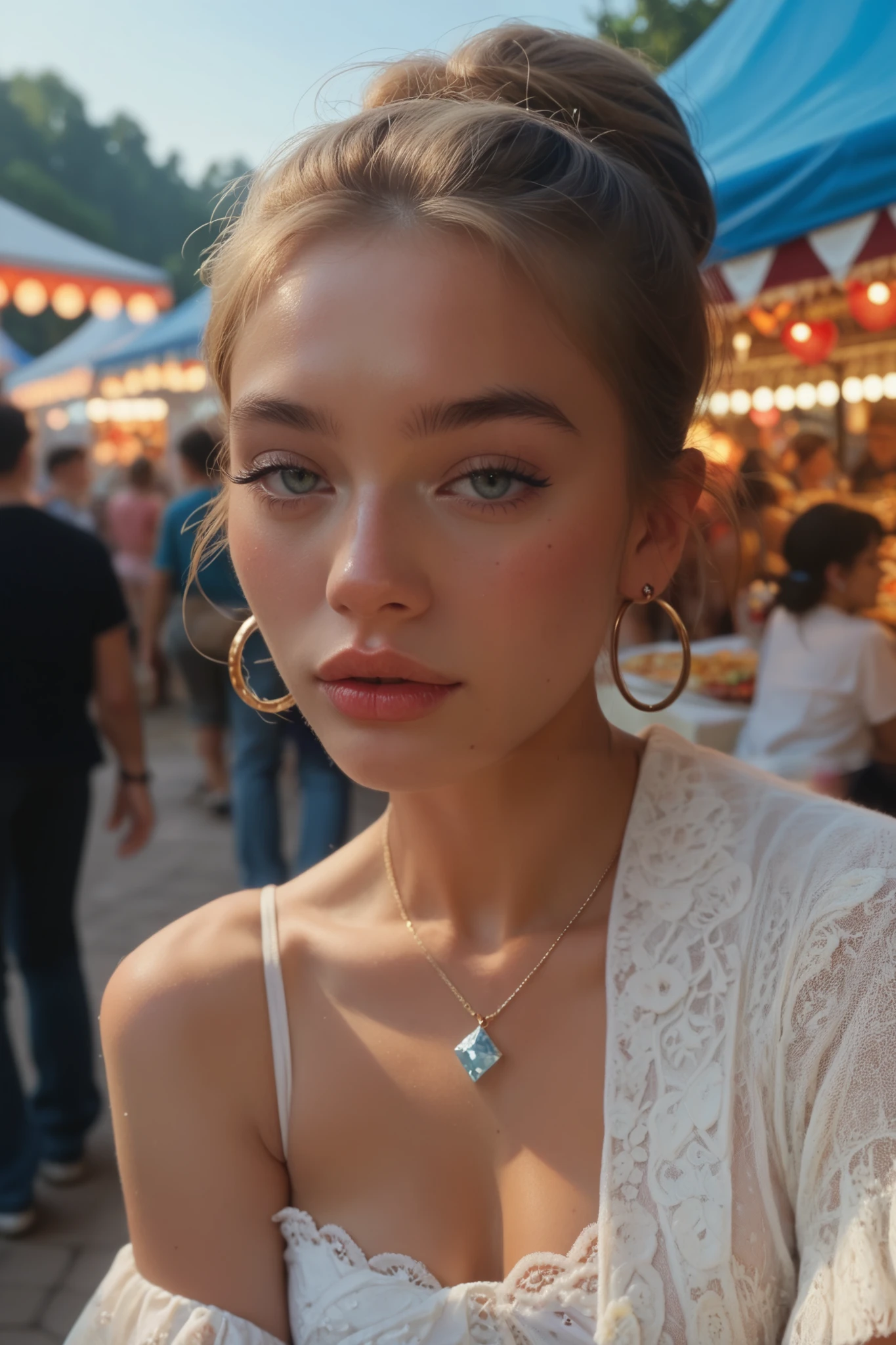  Ice Sausage Festival, with pretty girls  , who offer sausages 
