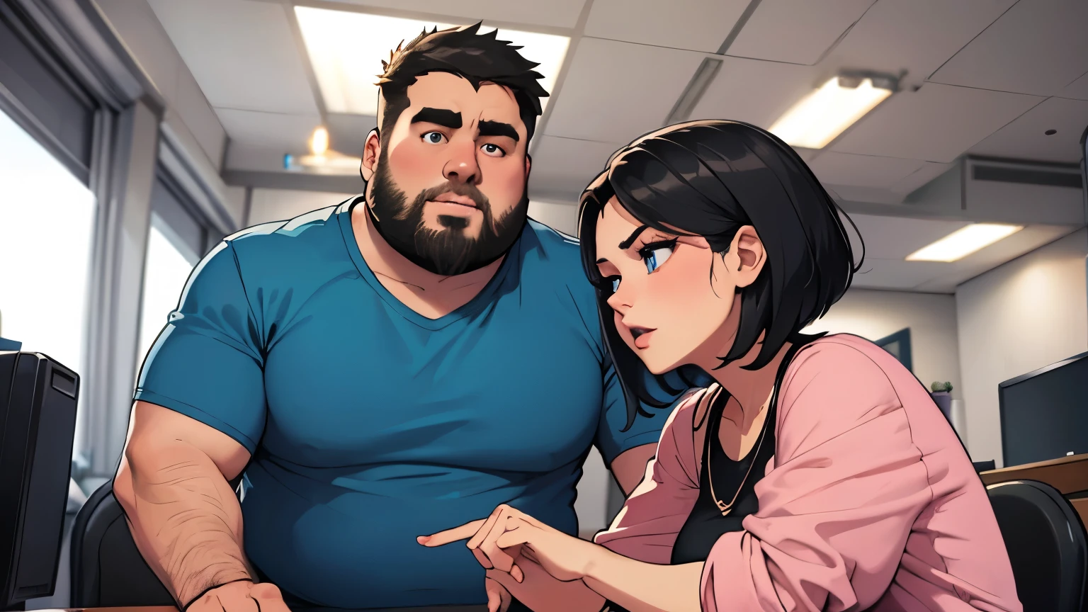 NSFW,​masterpiece,top-quality,warehouse,vaginal,1 Male 1 Female,SEX,From Side,Fat uncle having sex with young woman with waist,(Fat Man,Man with a big belly,Man with big face,Uncle with little hair),Young woman having sex astride man,(Woman with dark hair,Long-haired woman, Wearing,Clothes are disheveled,Shy look,Red face,Open your mouth a little,trembling with sexual stimulation:1.2),cum shots,cum overflow,Sweating,Steaming,