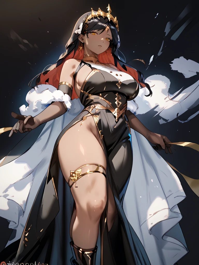 absurd res, high res, (masterpiece:1.4), ultra-detailed, group of girls, from behind, space, floating, pitch black Chinese dress, black dress, black bra, light brown hair, yellow eyes, hands out of frame, furry ears, slightly open Chinese dress, pointed fox ears, large breasts, boobs, yellow eyes, attractive body, bare shoulders, bare legs, bare back, bare back dress, round ass, squeezing ass, bubble butt, heels, fit ass, hourglass figure, hourglass body, spherical ass