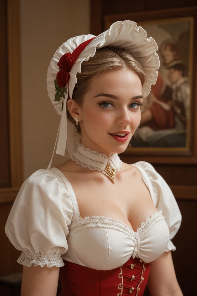 A curly haired erotic strawberry French blonde with her hair up in a bun in a boudoir, wearing a corset with bare shoulders in a smoky room, mouth ajar, 1890's Paris BREAK
[ <'EM_1'> | <'EM_2'> | young <'EM_3'> : 0.5] mascara, eyeliner, eyeshadow, dark red lips
<cdt:d1=1;d2=2;con1=1;con2=0;bri=-1;hrs=1;hd1=0;hd2=2;st1=6;st2=2>
