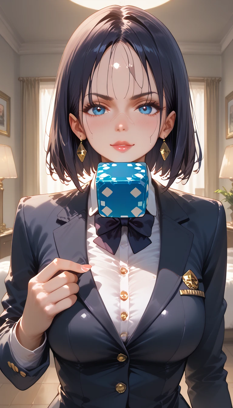 9age、female、Large head、Playing Cards、clown、