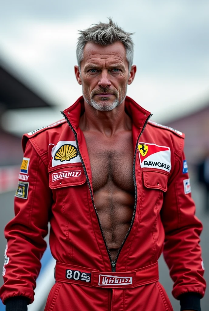 full body portrait, strong burly hairy mature older man(space captain), wearing futuristic captain's uniform insignia (neon and black) (open and revealing) (latex) , gray hair, broad shoulders, round belly, thick feet, bulging micro thong, barefoot, scifi spaceship captain uniform, neon lights, best quality elegant masterpiece, military buzzcut, dark mustache, gray stubble, latex, wearing a latex thong, big bulging crotch, futuristic gear equipment, wearing see through plastic chest armor (neon yellow and electric blue), wearing neon yellow see through chest armor, wearing electric blue latex chaps(see-through) , wearing cool neon sneakers,in spaceship cockpit, lying in spaceship sleeping quarters(bed) (view from above), smiling with teeth showing, nicebulge, waiting in bed, glowing armor, legs up(!) and spread(!) , big muscle ass, wet and dripping ass, hairy pecs, thick long legs, silver hair
