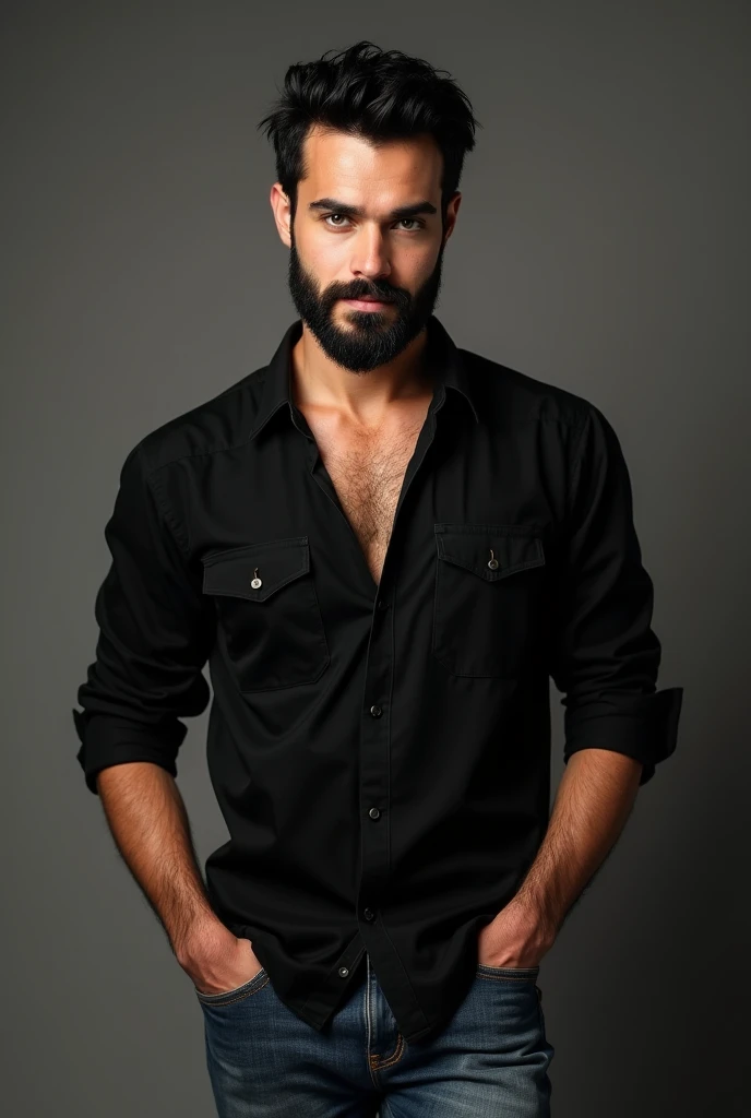 Long-haired man with black shirt in front of a building, avan jogia anjo, inspirado em Luca Zontini, sebastian luca, inspirado em Adam Dario Keel, Orelsan, he is wearing a black t-shirt, Riccardo Scamarcio placeholder image, Foto de perfil, young man with medium - length, Federico Pelat, caio santos